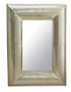 De oro, espejo de la pared de metal de oro de pared baño espejo vestidor espejo