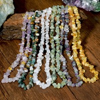 Colliers ras du cou perlés pour femmes et filles, en pierres naturelles de turquoise, fluorite et citrine, bijoux bohèmes perlés