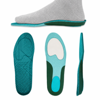 Semelles orthopédiques AureRight en tissu écologique antidérapantes avec support de voûte plantaire en mousse PU et talonnette profonde pour hommes et femmes sportifs