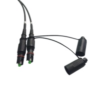Câble à fibre optique monomode extérieur/intérieur G657A1 de haute qualité à 2 fibres avec connecteur à fibre SC/APC-LC/UPC trempé étanche