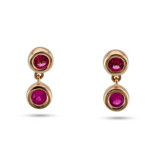 ต่างหูจี้ทับทิมทรงลูกบาศก์สำหรับสุภาพสตรีทำจากเงินสเตอร์ลิง925ตามสั่งไม่ทำให้เกิดอาการแพ้ - Product Image 6