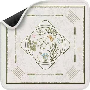 Tapis de Mahjong Américain de Luxe Personnalisé en Caoutchouc Naturel Épais, Silencieux, Pliable et Lavable – Tapis de Jeu d'Art Chinois Lisse pour Table - Product Image 4