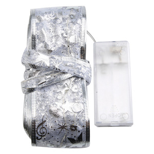 2024 새로운 크리스마스 선물 장식 LED 스트립 빛 리본 선물 포장 크리스마스 트리 장식 깜박임 리본 - Product Image 4