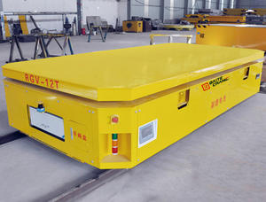 Truk Flatbed Listrik Baru dengan Pemrograman PLC Panduan Rel Penanganan Material Otomatis Daya 2.2KW Tegangan Dapat Disesuaikan - Product Image 3