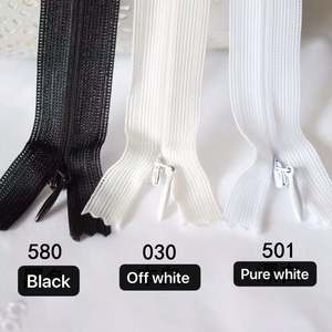 Fermeture éclair courte en nylon, à extrémités fermées, à coudre, ruban en <span class=keywords><strong>maille</strong></span> <span class=keywords><strong>invisible</strong></span> - Product Image 4