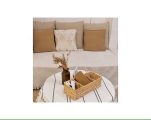 Panier de rangement durable en jacinthe d'eau avec 3 niveaux pour articles de cuisine décoration de la maison - Product Image 5