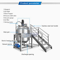 Réservoir de mélange de chauffage électrique Produits chimiques liquides Savon Crème cosmétique Mélangeur d'essence Mélangeur d'agitateur