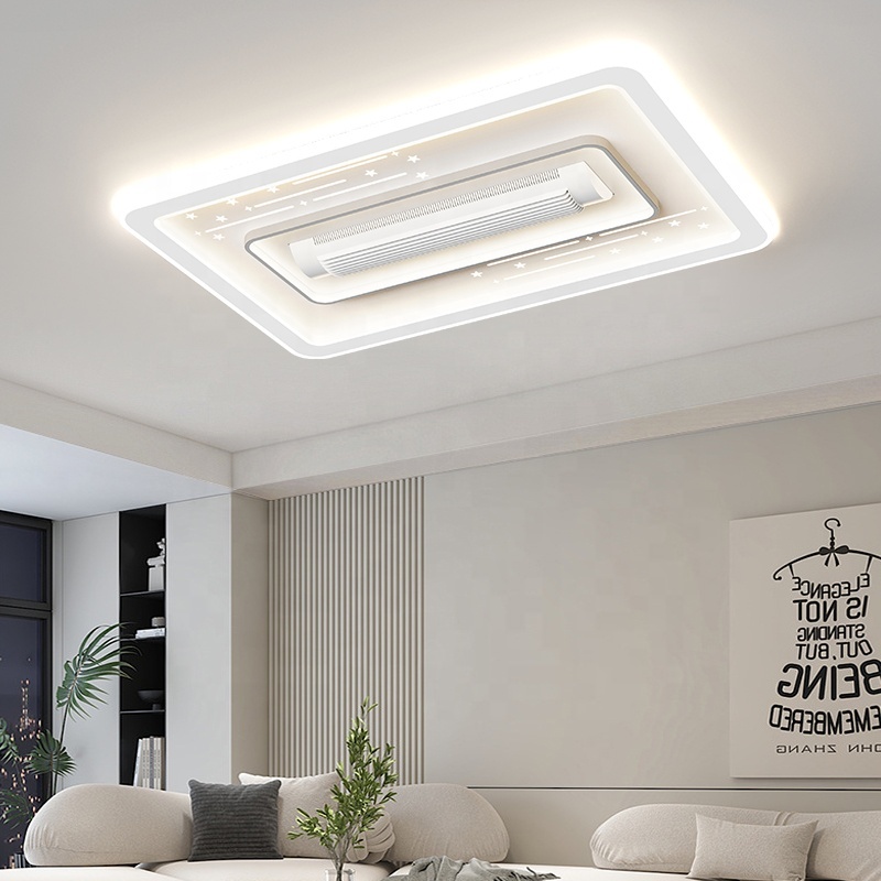 Bladeless Ceiling Fan Light Smart Remote Control 3CCT LED Modern Hotel Bedroom Decorative OEM