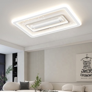 Ventilateur de plafond sans pales avec lumière, télécommande intelligente, LED 3CCT, moderne, pour chambre d'hôtel, décoratif, OEM - Product Image 1