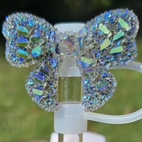 Capuchon de paille en strass pour gobelet, compatible avec les tasses de 30 oz et 40 oz, accessoires de bouteille d'eau réutilisables et anti-poussière