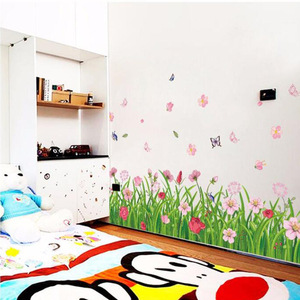 Adesivi <span class=keywords><strong>murali</strong></span> decorativi autoadesivi con erba verde e motivi <span class=keywords><strong>floreali</strong></span> - Product Image 2