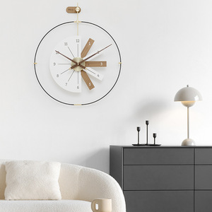 Nordic Style Wall <b>Clock</b> Round Battery Powered Large Size Artistic Living Room Decorative <b>Clock</b> - Product Image 4