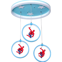 Plafonnier moderne Led pour chambre d'enfants en forme de SpiderMan avec étoiles de dessin animé pour la protection des yeux