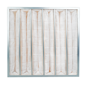 Filtro de aire de bolsillo de bolsa de filtro industrial de alta eficiencia popular, 18x24x22 ", MERV 14 - Product Image 3