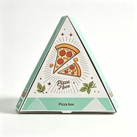 Boîte à pizza personnalisée en gros avec séparateur, boîte à pizza triangulaire pour une seule part