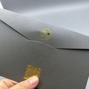 การ์ดของขวัญงานแต่งงานคุณภาพสูงแบบกำหนดเอง การ์ดเชิญงานรับปริญญา พิมพ์โลโก้ ปั๊มฟอยล์ทองหรูหรา ซองจดหมายปิดผนึกเอง - Product Image 3