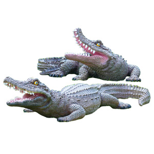 Fabricante de Esculturas de Cocodrilos de Fibra de Vidrio Personalizadas, Estatua de Animal de Cocodrilo Realista de Tamaño Natural para Zoológico o Parque Temático - Product Image 4