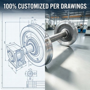 Yogie Fabricant OEM d'axes <span class=keywords><strong>et</strong></span> de roues robustes pour voies ferrées, destinés aux rails de guidage de construction <span class=keywords><strong>et</strong></span> à la transmission des trains à grande vitesse - Product Image 3