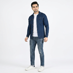 Finer Threads Premium High Quality <b>Men's</b> Denim <b>Jackets</b> Windproof Stand Collar Hooded Vintage Style Streetwear Casual Trendy 100% - Product Image 1