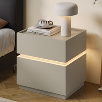Table de chevet moderne minimaliste en bois avec rangement, style italien, pour chambre à coucher