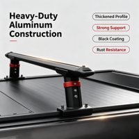 Barre transversale de chargement arrière en alliage d'aluminium robuste pour benne de pick-up F150, porte-bagages pour accessoires de camping tout-terrain
