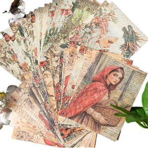 Bloc de Notas de Papel con Temática de Cuentos de Hadas Vintage Europeos, 30 Hojas por Paquete, Estilo Portapapeles, para Regreso a Clases/Graduación - Product Image 1