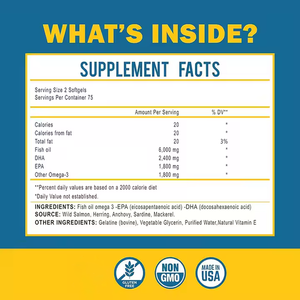Complément alimentaire OEM en gélules molles d'huile de poisson oméga-<span class=keywords><strong>3</strong></span> 6000 mg - Product Image 3