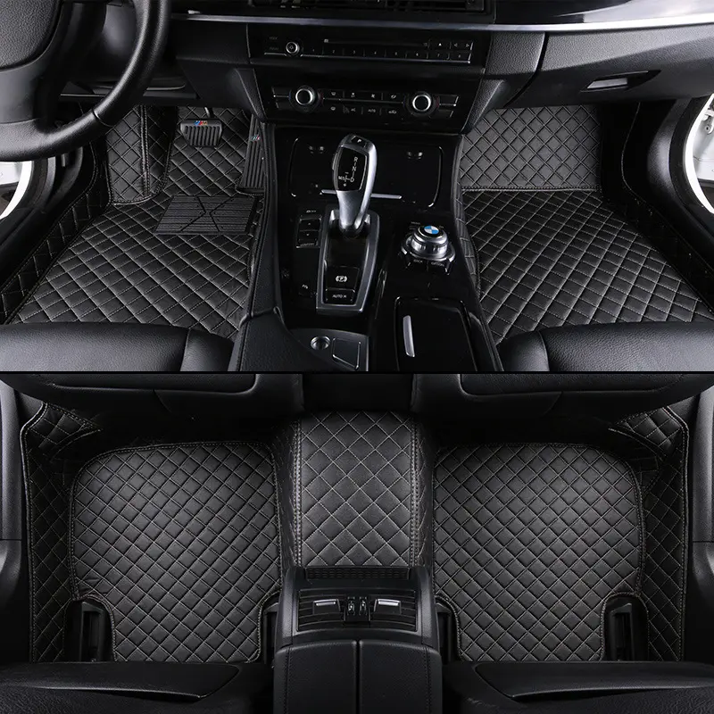 Fábrica Atacado Personalizado de Alta Qualidade preto luxo fit Couro Car Mat Tapete Do Carro 5D Car Floor Mats para toyota corolla 2016