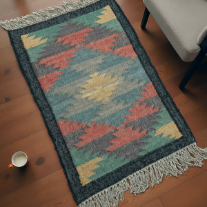 Alfombra de Yute y Lana Reversible de Alta Calidad, Alfombra Decorativa para el Hogar con Estampado de Doble Cara al Mejor Precio - Product Image 1