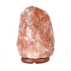 Lámpara de Sal del Himalaya Natural con Base de Madera Pulida de Alta Calidad, Color Rosa - Sian Enterprises SE-3280 - Product Image 6