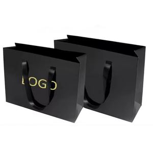 Sacs shopping en carton personnalisés avec poignées, recyclables, de luxe, pour emballage de marque, boutique, commande en gros, directement de l'usine - Product Image 3