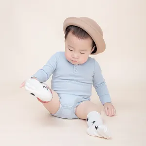 Ready made all season super soft high elastic machine washable baby long sleeve pyjama sleep body fit bodysuits