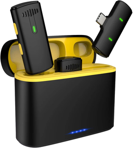 Mini micrófono de solapa portátil nuevo del fabricante, conector tipo C, reducción de ruido inalámbrica para transmisión en vivo, TikTok, YouTube - Product Image 1