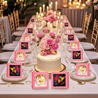 Boîtes à pâtisserie roses avec fenêtre transparente, parfaites pour l'emballage de gâteaux aux fraises, de biscuits et de friandises pour mariage, Saint-Valentin, anniversaire