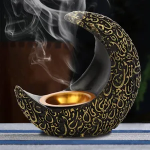 Sıcak satış orta doğu aromaterapi soba arap ramazan ay zarif buharlaştırıcı hilal reçine tütsü brülör