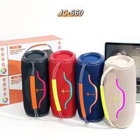 JC660 Caja de Altavoz Hifi, Altavoz Portátil, Bocinas Portátiles, Altavoz Inalámbrico Bluetooth con LED Nuevo