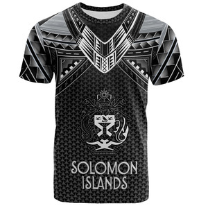 เสื้อเชิ้ตเกาะโซโลมอนโพลีเอสเตอร์สําหรับผู้ชายสีธงเกาะโซโลมอนพร้อมรูปแบบแบบดั้งเดิมเสื้อยืดชายขายส่งขายร้อน - Product Image 6