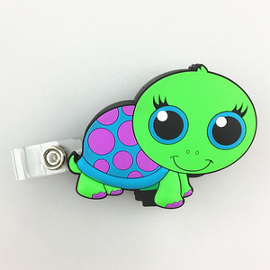 New Design Fancy Tortoise-Shaped Retractable Badge Roller Reel Holder Back Clip Yoyo for ID Card Badge Promotional Business Gift