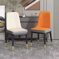 Ensemble de table à manger en marbre de style nordique moderne et luxueux avec 6 chaises rembourrées multifonctionnelles pour la maison et la restauration