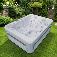 Bain à remous Jacuzzi populaire pour 3 personnes, baignoire extérieure en acrylique Balboa, spa à remous, jacuzzi, hydrothérapie avec Wifi