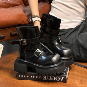 2026 nueva primavera y verano moda cuero al aire libre negro trabajo negocios recepción zapatos de mujer botas cortas - Product Image 6