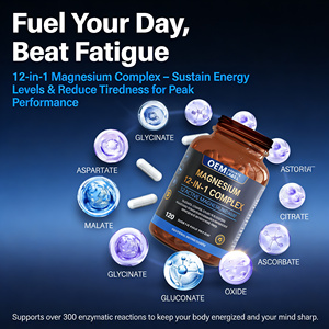 Complexe <span class=keywords><strong>de</strong></span> magnésium 12-en-1 en capsules <span class=keywords><strong>de</strong></span> 700 mg - 12 types actifs <span class=keywords><strong>de</strong></span> magnésium pour une absorption maximale, soutient les muscles, les os et l'énergie - Product Image 2