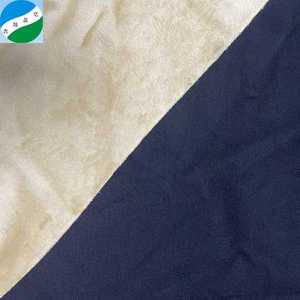 Shaoxing Textile Tissé 100% Polyester Tussores Combiné Velours Prêt Marchandises <span class=keywords><strong>Tissu</strong></span> Frais pour Vêtement - Product Image 1