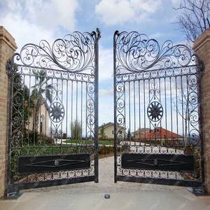 XIYATECH moderno semplice bellissimo design porta d'ingresso elegante ingresso principale cancelli scorrevoli automatici <span class=keywords><strong>in</strong></span> <span class=keywords><strong>ferro</strong></span> battuto - Product Image 4