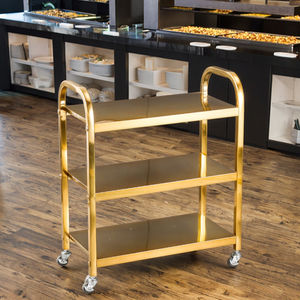 Chariot de Cuisine Doré, Desserte Commerciale pour Hôtel, Buffet, Restaurant, Bar - Product Image 5
