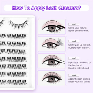 ขนตาปลอมทำมือไร้น้ำหนักแบบเส้นใยสำหรับพืชขนตาปลอมแบบ DIY ตัดไว้ล่วงหน้า - Product Image 6