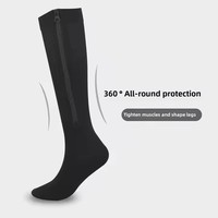 Chaussettes de compression de sport de haute qualité avec fermeture éclair Chaussettes hautes au genou
