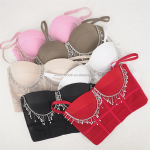 NOVANCE Tops <span class=keywords><strong>De</strong></span> Mujer <span class=keywords><strong>De</strong></span> <span class=keywords><strong>Moda</strong></span> <span class=keywords><strong>2022</strong></span> Sexy Hot Girls Tirantes Diamond Fringed White <span class=keywords><strong>Crop</strong></span> <span class=keywords><strong>Top</strong></span> Short Slim Camisoles - Product Image 1