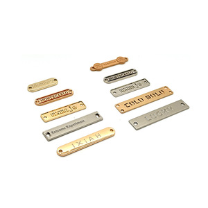 Fabrieksgemaakte kledingmetalen naamplaatjes, zinklegering elektroforming, handgestikte labels, bagage, hoeden, logo's, hardware, handelsmerken, platen - Product Image 3