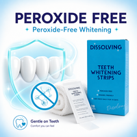 Bandes blanchissantes pour les dents PAP en marque privée, blanchiment avancé, dissolution en 30 minutes, saveur menthe et noix de coco, OEM personnalisé